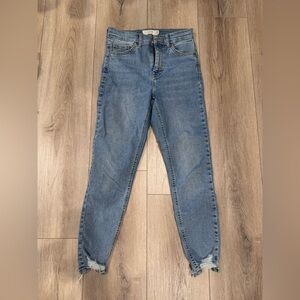 Topshop Light Blue Straight Leg Jeans